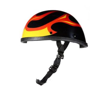 Shiny Eagle Style Motorcycle Helmet with Flames