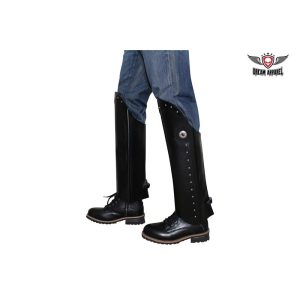 Half Chaps with Zipper and Studs