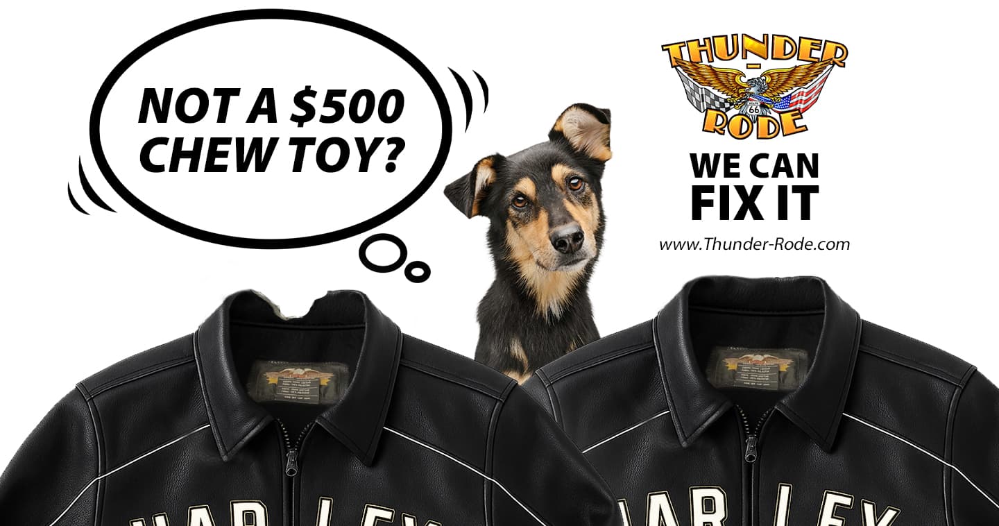 leather repair service in kingman, az showing leather jacket collar repair