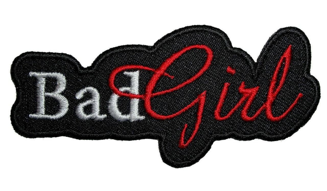 Bad Girl Cut Out Embroidered Patch Large