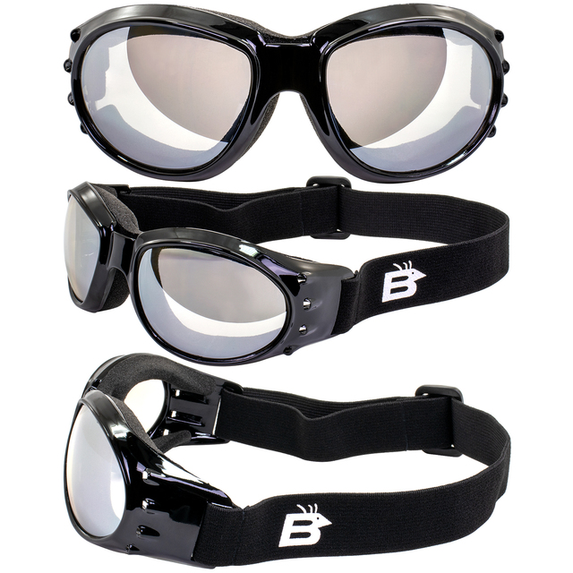 Eagle Motorcycle Goggles clear mirror