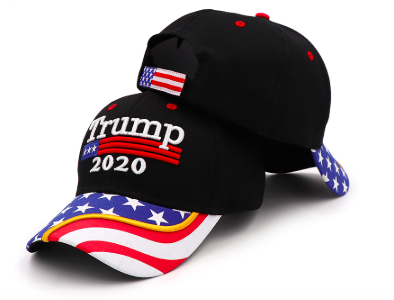 Trump 2020 Hat, Flag Brim