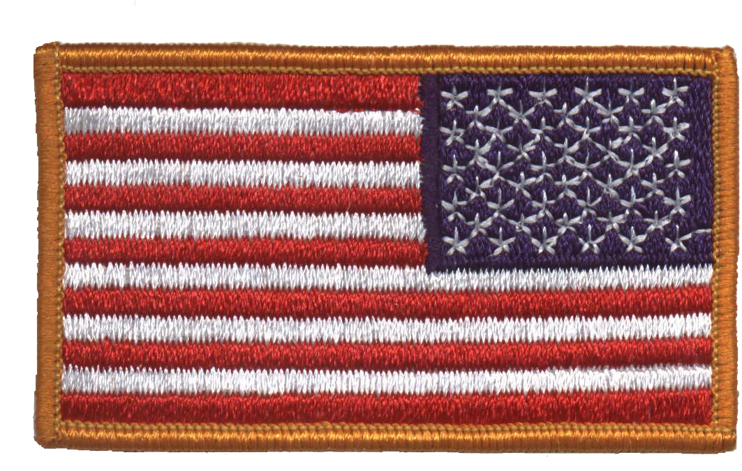 US Flag REVERSE RIGHT Side Patch