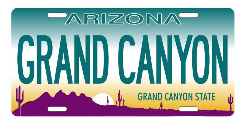 Arizona Grand Canyon License Plate