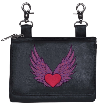 Heart Wings Clip-on Bag red
