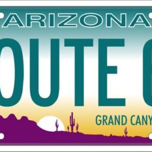 Route 66 Shield Arizona License Plate