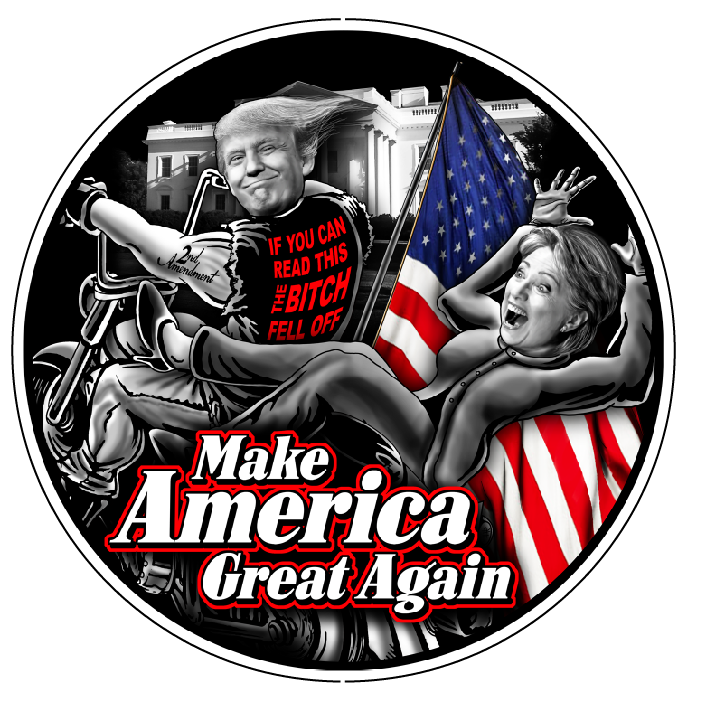 Trump Clinton Bitch Fell Off Sticker