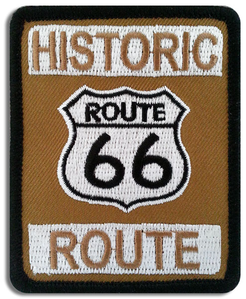 Historic Route 66 Highway Patch - Brown