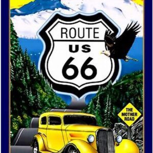 Mother Road Route 66 40s Auto Metal Sign
