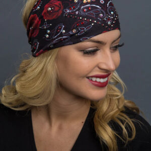 Rose and Paisley Headband