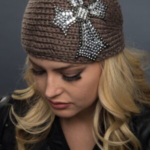 Bling Cross Knit Headband