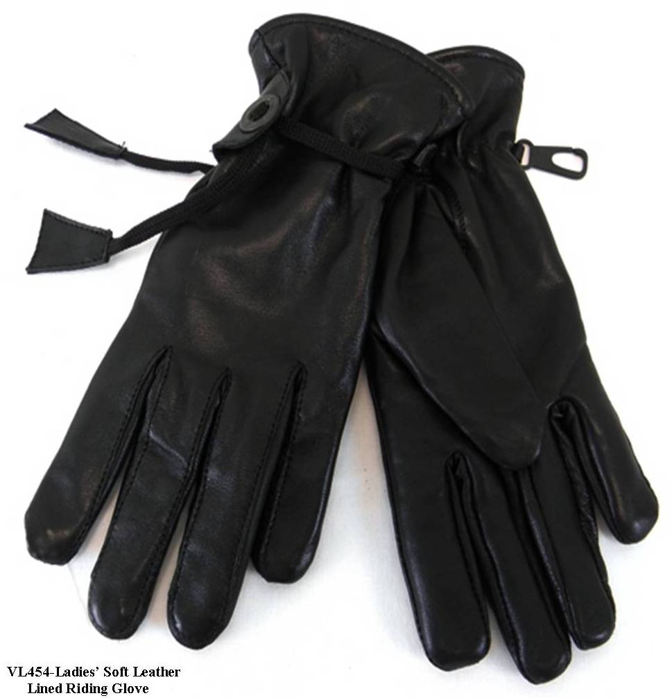 Ladies Soft Leather lined Riding Gloves