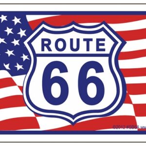 Route 66 USA Flag Bike Tag