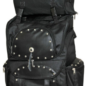Large Studded Backpack Sissy Bar Travel Pack Back with Pad