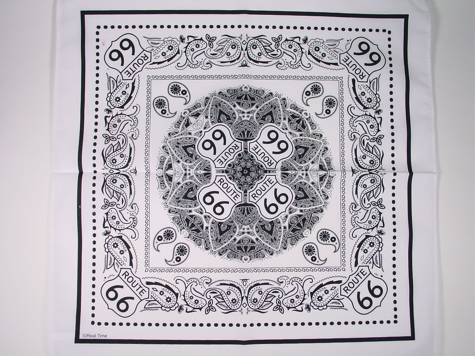 Route 66 White Bandana