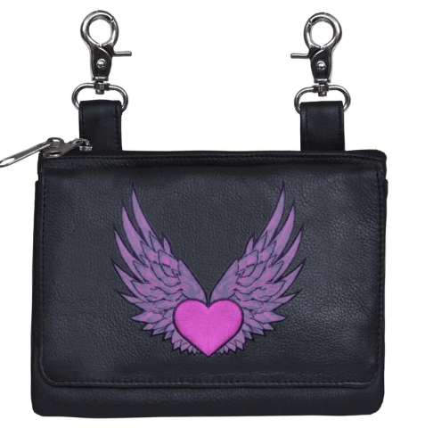 Heart Wings Clip-on Bag pink
