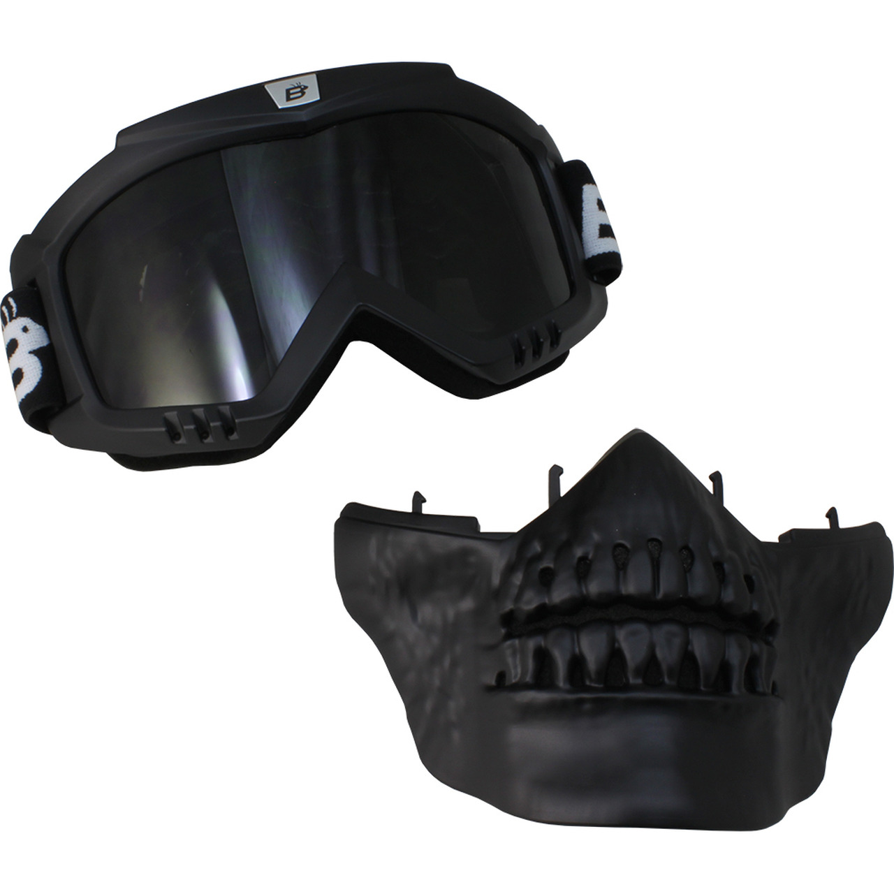 Over the Glasses Goggles with Black Skull Facemask- SkullBird