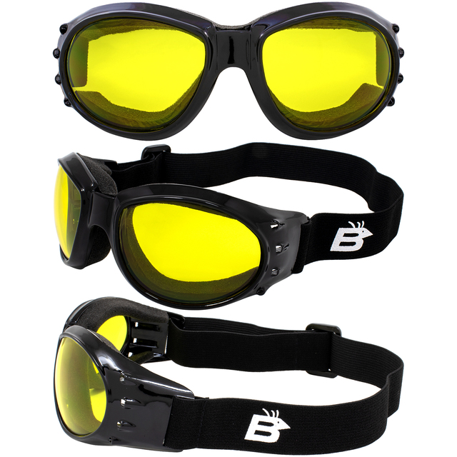 Eagle Motorcycle Goggles yellow