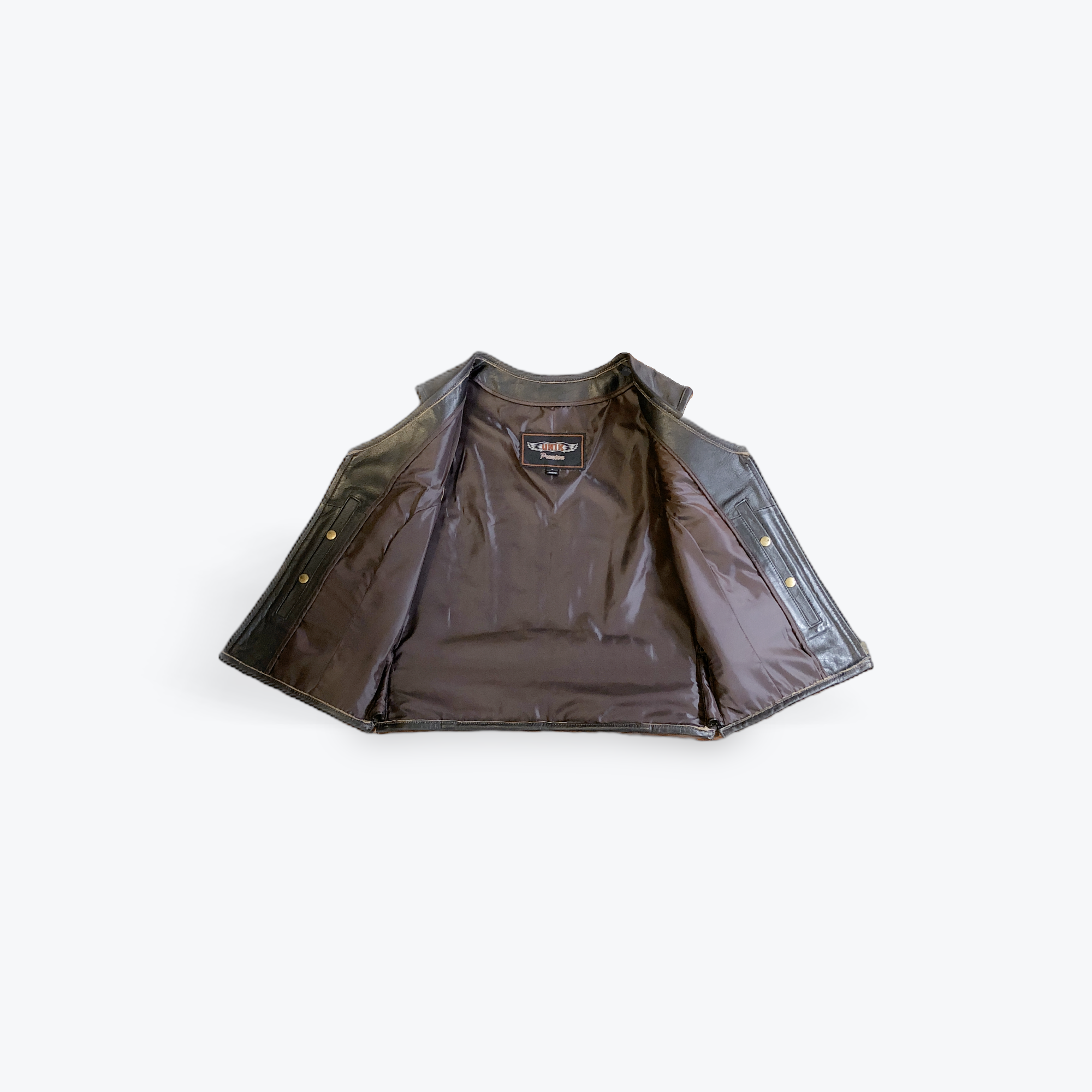 Women's Buffalo Leather Vest inside