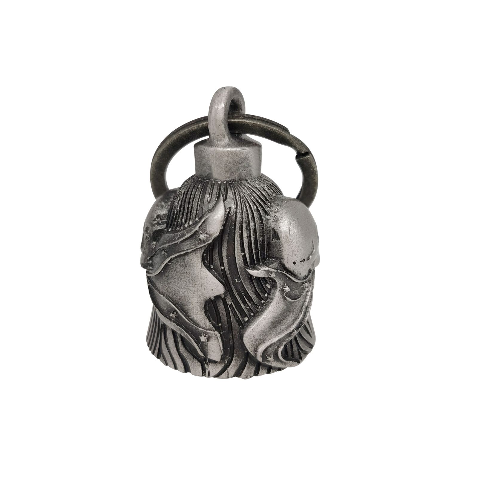 Skull Wavy Rebel Flag Motorcycle Bell