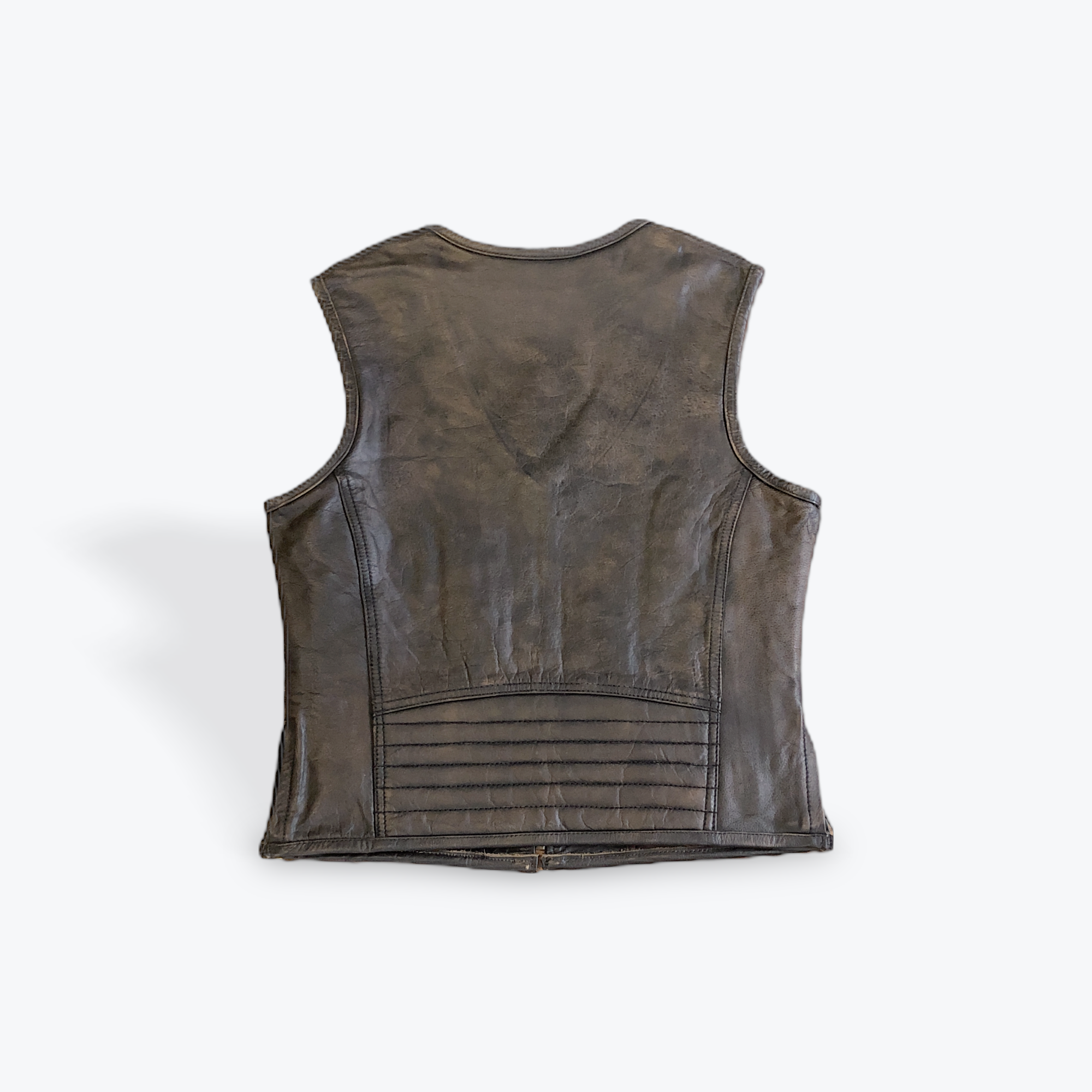 Women's Buffalo Leather Vest back