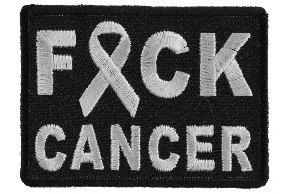 FCK Cancer White Ribbon Patch