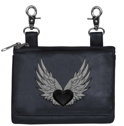 Heart Wings Clip-on Bag black