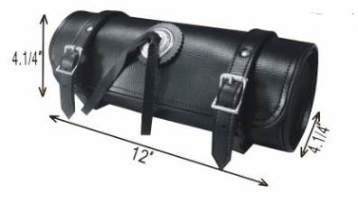 Motorcycle Tool Bag With Concho, 12" PVC