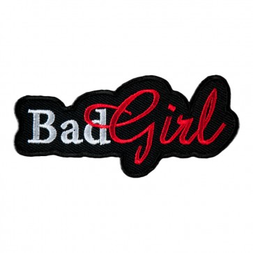 Bad Girl Cut Out Embroidered Patch Large