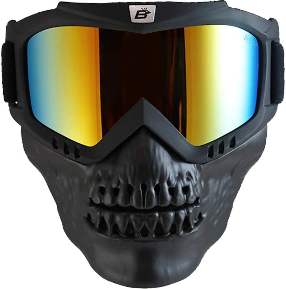 skullbird goggles red reflectech