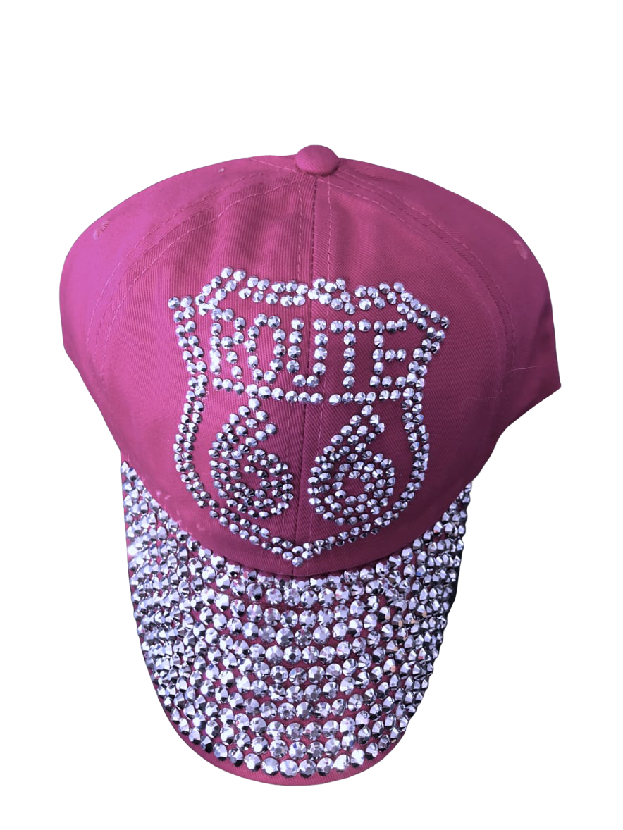 Route 66 Rhinestones Baseball Hats