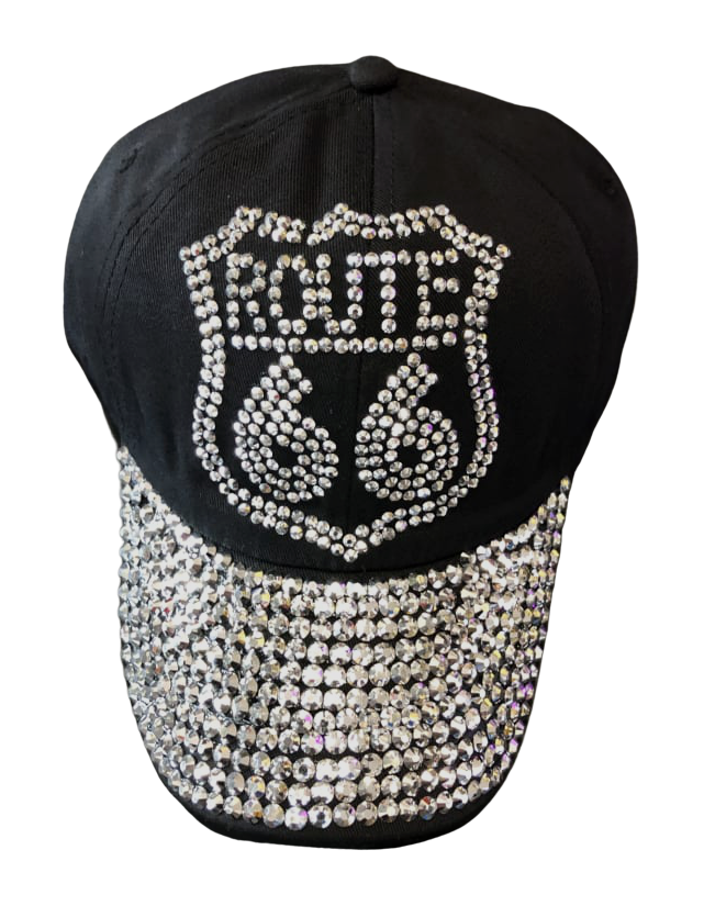 Route 66 Rhinestones Baseball Hats
