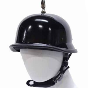 german panzer motorcycle helmet with spike on top Novelty Spikes sofaricollections 100% Nylon Imported Buckle closure German Novelty Skull Cap Aggressive matte black finish Adjustable Quick Release Chip Strap Padded Liner Steel Rivets secure Y Why Did German Helmets Have