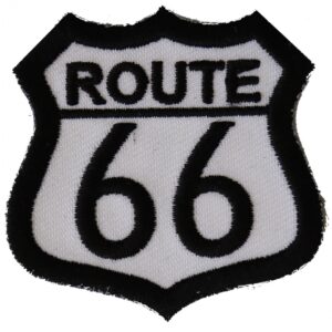 Route 66 White Patch for Bikers