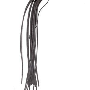 Black Motorcycle Naked Leather Handlebar Covers with Fringe