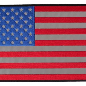 Reflective American Flag Patch 10"