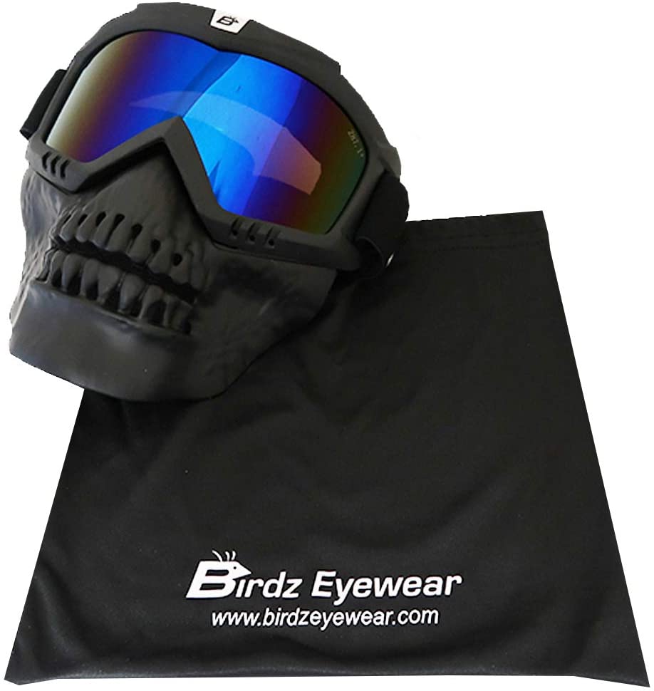 skullbird goggles blue lenses