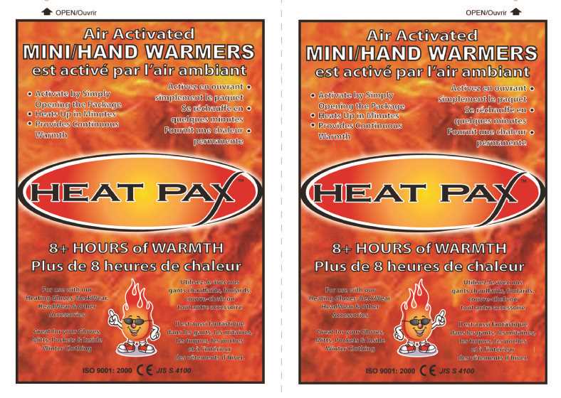 TechNiche Air Activated Mini Hand Warmers Powered by Heat Pax