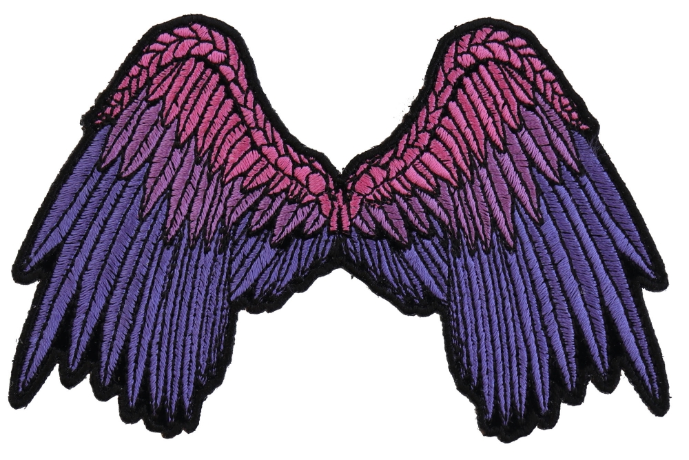 Angel Wings Patch in Pink and Purple Small