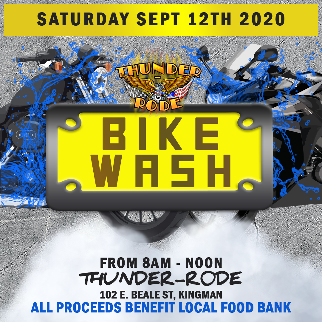 Bike Wash Supporting Local Food Bank at Thunder-Rode in Kingman