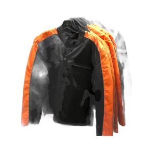 Men's Textile Jacket With Orange Stripe