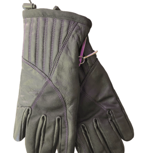 Women's Purple Stitched Gloves