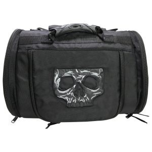 Medium Textile Trunk Bag with Skull Design