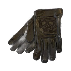 Gel Palm Riding Gloves with Skull
