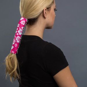 Fuchsia Hibiscus Neoprene Pony Tail Holder