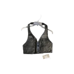 Women's Leather Half Halter Top