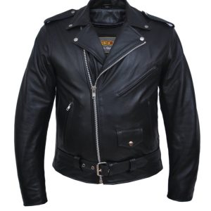 Men's Leather Biker Jacket