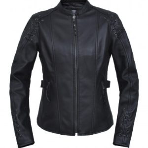 Ladies Laced Leather Jacket