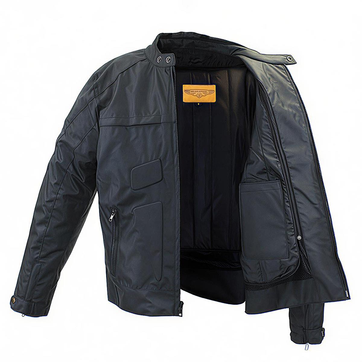Men's Black Textile Jacket With Certified Armor