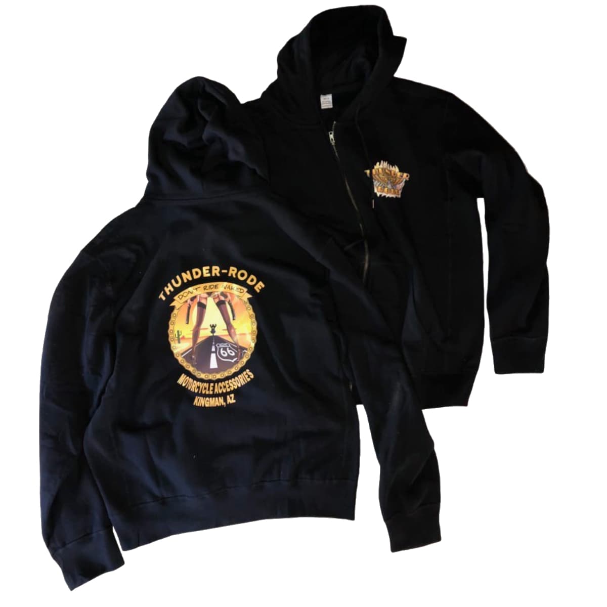 Route 66 women’s motorcycle gear – black sweatshirt